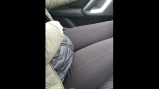 Step mom make step son cum in 20 seconds in the car on her hands