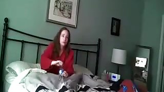 Wife caught masturbating - in color - hidden cam - 5-1-16