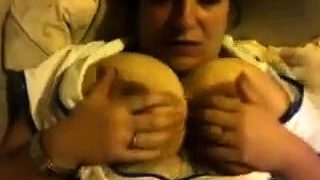 Big momma BBW oils up to masturbate