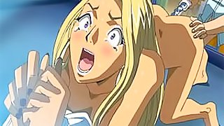 Sexy anime babe is tied up and fucked in ass by this dude