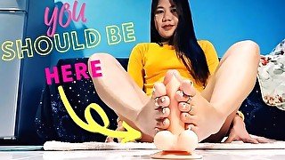 Your Dick? 💦 Hentai Style Footjob 💦 Pinay Asian Teen