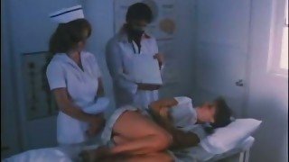 Kinky gyno doctor examines hairy snatch of one lustful patient