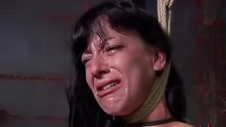 Sexy Elise Graves cries in pain during the most hardcore BDSM torture