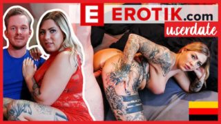 Tattooed German pornstar Mia Blow rides dick and loves to swallow! (GERMAN)