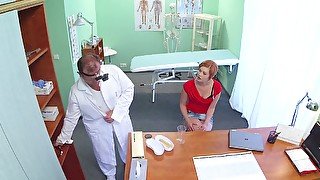 Quickie fucking between a doctor and a cock hungry patient