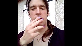 Trans girl Smoking and teasing xoxox