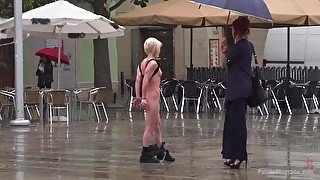 Public himiliation video of cute blonde slave girl Nora Barcelona