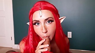 Magical Desk Elf Appears Every Time I get Horny (Great Edging Blow Job)