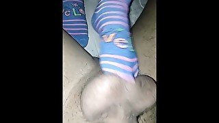 Sexy socks foot job
