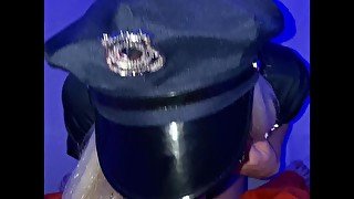 Slutty Girlfriend in Cop Costume Blows Prisoner