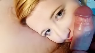 Extreme Closeup POV BlowJob, Ball Suck, Face Fuck, Cum Facial - Sexy Ellie
