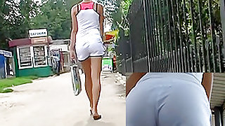 Legal Age Teenager hottie in hawt ass shorts