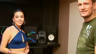 Riza Santana wants to be a signer and she has to fuck her producer