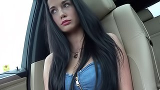 Cock riding in the car is something that Nicole is so good at!