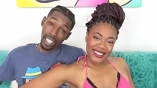 Ebony Lacy Layy Sucks Cock, Gets Fucked