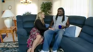 Awesome interracial action with Nathan Threat and Nicole Moore