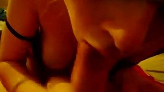 Thirsty amateur girlfriend sucking juicy cock in POV clip