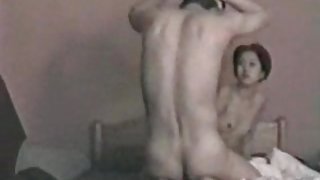 Homemade missionary pounding of Asian vagina