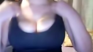 Busty Babe Shows Her Big Tits on Webcam