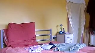 Slender teen got on the solo spy cam in her bedroom