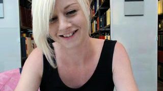 Thick blonde amateur stripping tease webcam