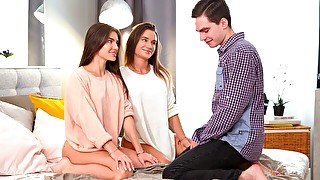 Step-Brother Slams Sexy Sibling Lana Roy and Bi-Curious Friend Stefany Kyler GP2080