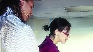 Charming Brunette In Glasses Screwed After Cute Blowjob