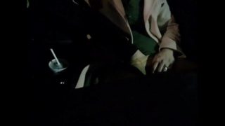 Step son hand slips into step mom panties in the public car park 