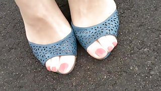 Blue heels at the park