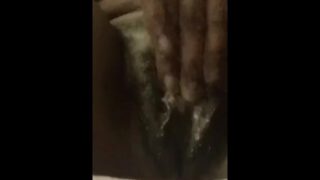 POV Close up Playing with wet ebony milf pussy under covid lockdown