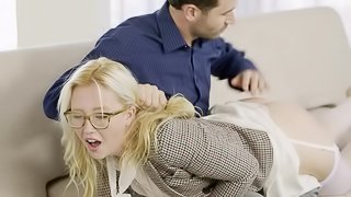 First Anal For Blonde Babe Samantha Rone