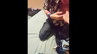 Horny teen sucks big dick and gets huge facial