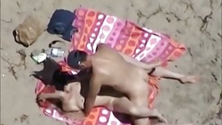 Stripped Beach - Blonde Fuck with Voyeurs watching