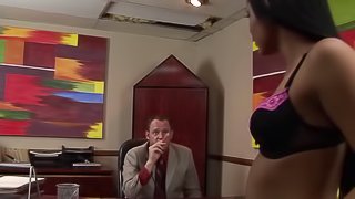 lusty babe massively banged hardcore in office during interview