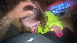 Step sister sucks bbc every chance she gets