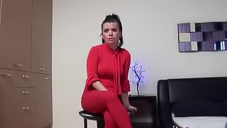 Alba Copado takes off her red outfit for a formidable sex session