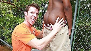 Interracial public fuck with Kevin Crows and Justin Kelly