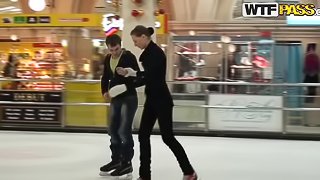 Couple Go Ice Skating Before Turning into The Oral Sex Action