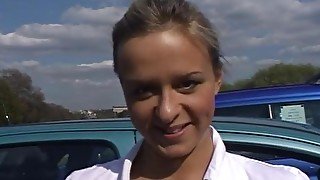 Well built babe Suzie Best picked up on the street for pussy pounding