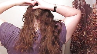 Removing Pig Tails with Long Curly Hair