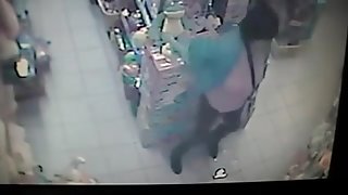 Lady pees CCTV