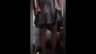 Crossdresser wearing pantyhoses in many different outfits