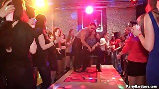 Male stripper dances and fucks hot party sluts
