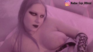 Jerk off with Nadine Cays the German Gothic Teen & Her Natural Monster Tits