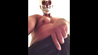 Straight stepbrother with Fuck Mask hombre maduro big BBC jerking off BBD cojiendo bano