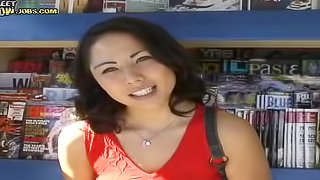 After meeting this hot Asian girl a guy takes her home and pounds her