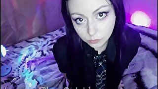 Cosplay student fucks herself in the ass