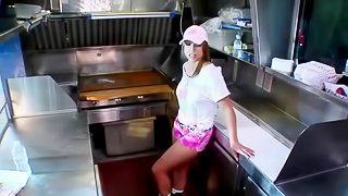 Food truck slut fucked in the ass by a fat dick