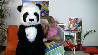 Panda bear in sex toy porn movie