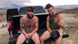 Gun nuts Dante Colle and Johnny Hill fuck outdoors